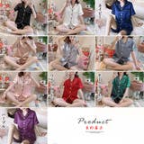 パジャマセットアップ シルク風 部屋着 | Miniministore | 詳細画像2