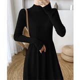 ミドル丈ニットワンピースハイネックワンピ | Miniministore | 詳細画像13