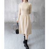ミドル丈ニットワンピースハイネックワンピ | Miniministore | 詳細画像14