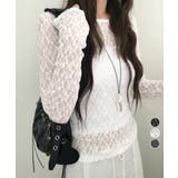 シアーレーストップス 長袖レースインナー | Miniministore | 詳細画像1 