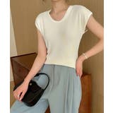 ニットTシャツ レディース 韓国風 夏服 | Miniministore | 詳細画像7 