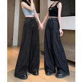 ワイドデニムパンツ ハイウエストジーンズ | Miniministore | 詳細画像50