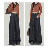 ワイドデニムパンツ ハイウエストジーンズ | Miniministore | 詳細画像6 