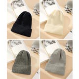 リブニット帽秋冬 シンプルニットビーニー | Miniministore | 詳細画像21 