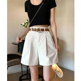 ベルト付きショートパンツ タック入り夏服 | Miniministore | 詳細画像4 