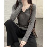 サイドドローストリングTシャツキーネック | Miniministore | 詳細画像11 