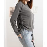 サイドドローストリングTシャツキーネック | Miniministore | 詳細画像19 