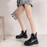 厚底ブーツ韓国 編み上げシューズ美脚脚長 | Miniministore | 詳細画像9 