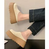 厚底サボサンダル ニットメッシュミュール | Miniministore | 詳細画像3 