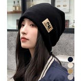リブニット帽 ロゴビーニー暖かい韓国風 | Miniministore | 詳細画像1