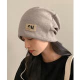 リブニット帽 ロゴビーニー暖かい韓国風 | Miniministore | 詳細画像12