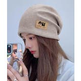 リブニット帽 ロゴビーニー暖かい韓国風 | Miniministore | 詳細画像13