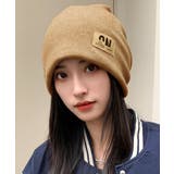 リブニット帽 ロゴビーニー暖かい韓国風 | Miniministore | 詳細画像8
