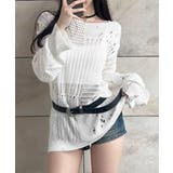 ダメージニットトップス 透かし編みニット | Miniministore | 詳細画像12