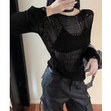 ダメージニットトップス 透かし編みニット | Miniministore | 詳細画像14