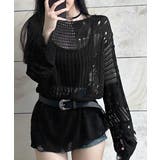 ダメージニットトップス 透かし編みニット | Miniministore | 詳細画像15