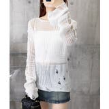 ダメージニットトップス 透かし編みニット | Miniministore | 詳細画像19