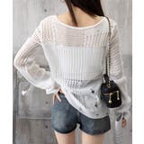 ダメージニットトップス 透かし編みニット | Miniministore | 詳細画像21