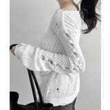 ダメージニットトップス 透かし編みニット | Miniministore | 詳細画像4