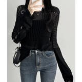 ダメージニットトップス 透かし編みニット | Miniministore | 詳細画像6