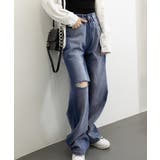 デニムワイドパンツ サイドダメージ韓国風 | Miniministore | 詳細画像11