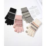 スマホ対応ジャガード手袋 ノルディック柄 | Miniministore | 詳細画像1