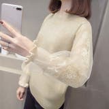 チュール袖ニットトップス レディース韓国 | Miniministore | 詳細画像10 