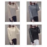 チュール袖ニットトップス レディース韓国 | Miniministore | 詳細画像2 