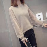 チュール袖ニットトップス レディース韓国 | Miniministore | 詳細画像5 