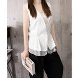 Vネックペプラムジレベスト シフォン切替 | Miniministore | 詳細画像15 