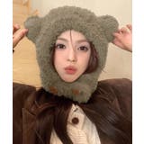 くま耳帽子韓国風ニットキャップファー帽子 | Miniministore | 詳細画像11 