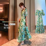 花柄 ティアードワンピース春夏 Vネック | Miniministore | 詳細画像1