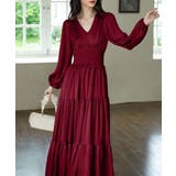 ティアードワンピースVネックロングワンピ | Miniministore | 詳細画像18
