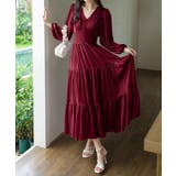 ティアードワンピースVネックロングワンピ | Miniministore | 詳細画像8