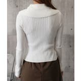 レースアップ リブニットトップス 着やせ | Miniministore | 詳細画像15 