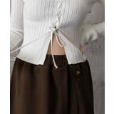 レースアップ リブニットトップス 着やせ | Miniministore | 詳細画像16 