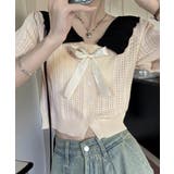 スカラップ襟ニット透かし編みカーディガン | Miniministore | 詳細画像11 