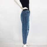 ロールアップ デニムパンツ レディース ダメージ ボーイフレンド デニム 美脚 | Miniministore | 詳細画像12