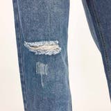 ロールアップ デニムパンツ レディース ダメージ ボーイフレンド デニム 美脚 | Miniministore | 詳細画像14
