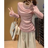 キャミレイヤード風オフショルトップス長袖 | Miniministore | 詳細画像4