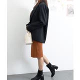 リブニット ワンピース ハイネック 無地 | Miniministore | 詳細画像17 