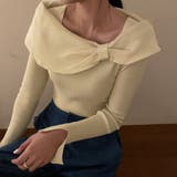 ビッグリボンニットトップスレディース秋冬 | Miniministore | 詳細画像7 