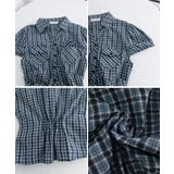 シャーリングブラウスチェック柄シャツ半袖 | Miniministore | 詳細画像32 