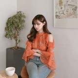 花柄ブラウスプチハイネックオフショルダー | Miniministore | 詳細画像13