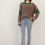 千鳥柄ニットトップス 秋冬長袖韓国ニット | Miniministore | 詳細画像16 