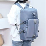 くすみブルー | バックパックレディースボストンバッグ旅行 | Miniministore