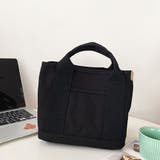 ブラック | ミニ キャンバストートバッグ 帆布カバン | Miniministore