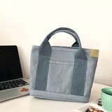 くすみブルー | ミニ キャンバストートバッグ 帆布カバン | Miniministore