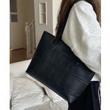 ブラック | ZIP付きPUトートバッグ 大容量かばん | SUNSHINE CLOSET