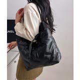 ブラック | 中綿入りナイロントートバッグ大容量鞄軽量 | Miniministore